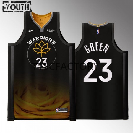 Kinder NBA Golden State Warriors Trikot Draymond Green 23 Nike 2022-23 City Edition Schwarz Swingman